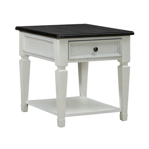 Allyson Park Drawer End Table in Wirebrushed White - Red Gate Home Furnishings (Ball Ground, GA)
