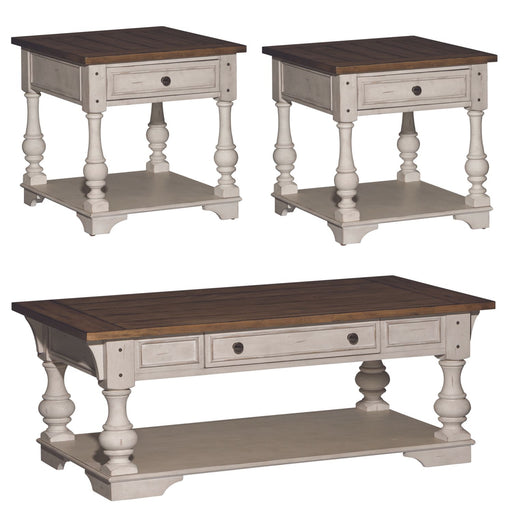 Morgan Creek 3 Piece Set (1-Cocktail 2-End Tables) - Red Gate Home Furnishings (Ball Ground, GA)