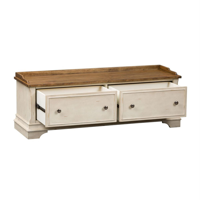 Liberty Morgan Creek Storage Hall Bench in Antique White