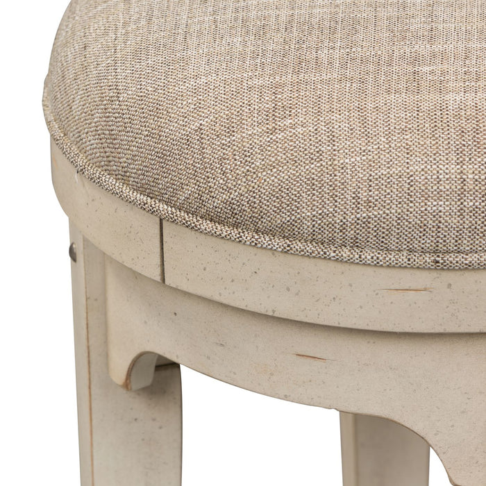 Morgan Creek Console Swivel Stool in Antique White