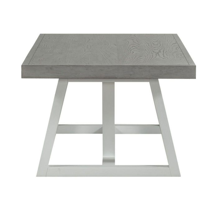 Liberty Furniture Palmetto Heights Rectangular Cocktail Table in Shell White & Driftwood