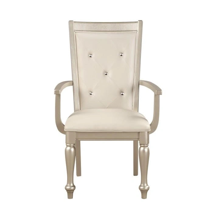 Celandine Arm Chair in Silver (Set of 2)