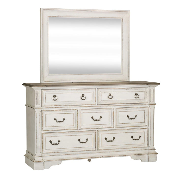 Abbey Park Uph Sleigh Bed, Dresser & Mirror image