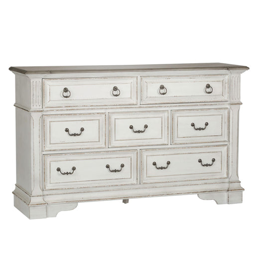 Abbey Park Drawer Dresser in Antique White - Red Gate Home Furnishings (Ball Ground, GA)