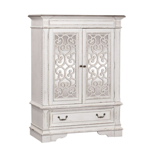 Abbey Park Mirrored Door Chest in Antique White - Red Gate Home Furnishings (Ball Ground, GA)