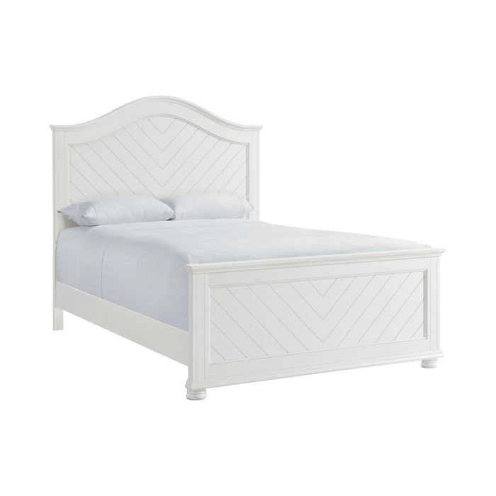 Kona Bedroom Set with 2 Nightstands in White