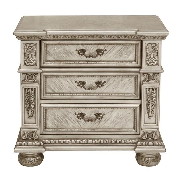 Catalonia Nightstand in Platinum Gold 1824PG-4
