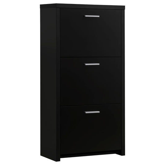 Vivian - 3-Drawer Shoe Cabinet - Black