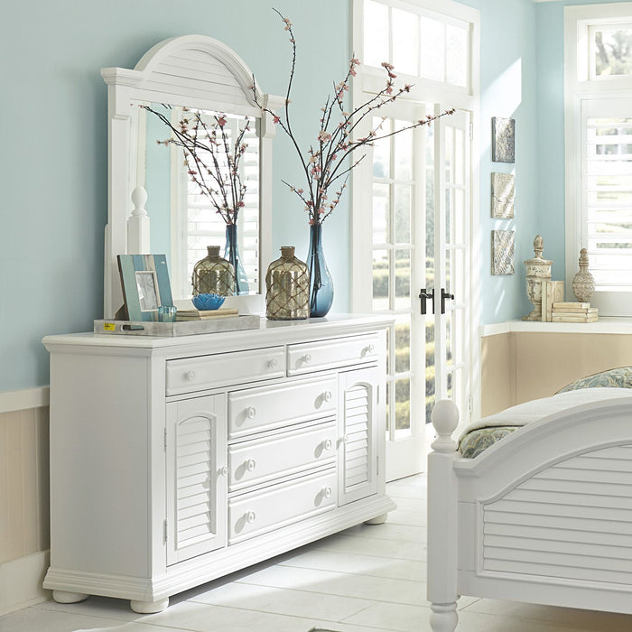 Summer House I King Poster Bed, Dresser & Mirror