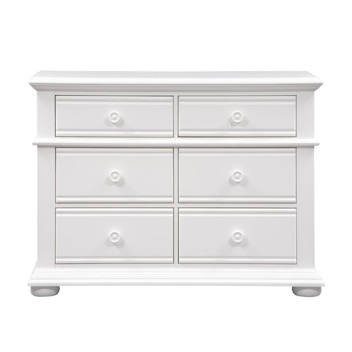 Liberty Furniture Summer House 6 Drawer Dresser in Oyster White image