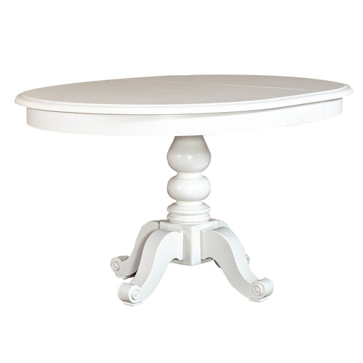 Summer House Round Pedestal Table in Oyster White 607-4254 - Red Gate Home Furnishings (Ball Ground, GA)