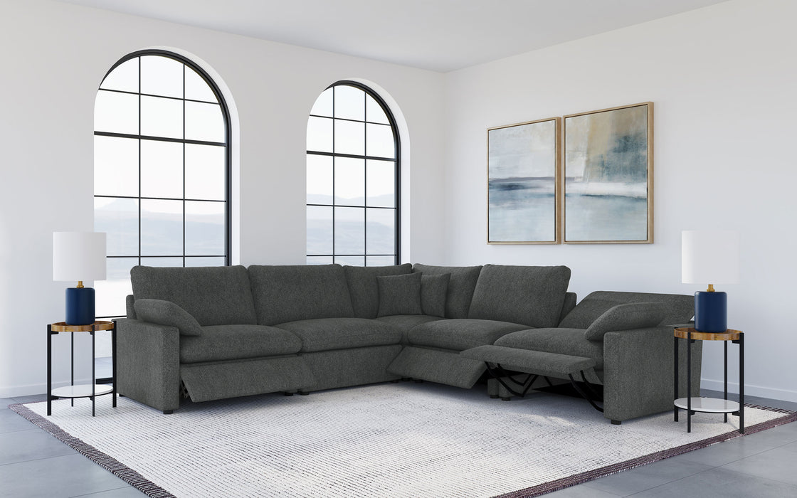 Collins Black Reclining Sectional
