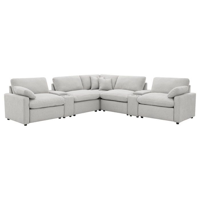 Collins Black & White Reclining Sectional