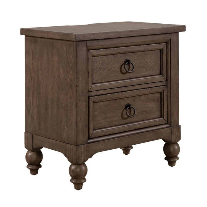 Americana Farmhouse Queen Sleigh Bed, Dresser & Mirror, Chest, N/S - Red Gate Home Furnishings (Ball Ground, GA)