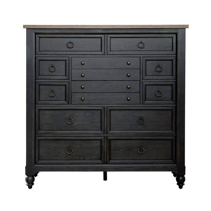 Americana Farmhouse 12 Drawer Chesser in Black image