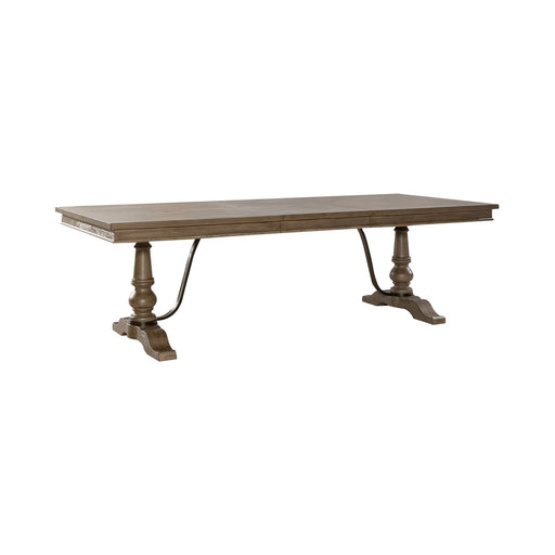 Americana Farmhouse Optional 6 Piece Trestle Table Set - Red Gate Home Furnishings (Ball Ground, GA)