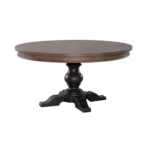 Americana Farmhouse Single Pedestal Table Base- Black image