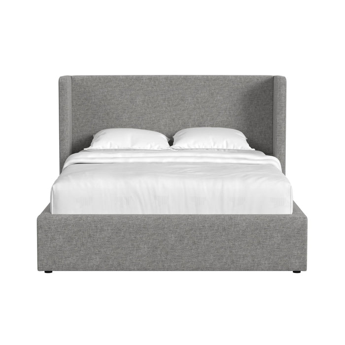 Angeline Complete Non-Storage Bed in Grey Fabric