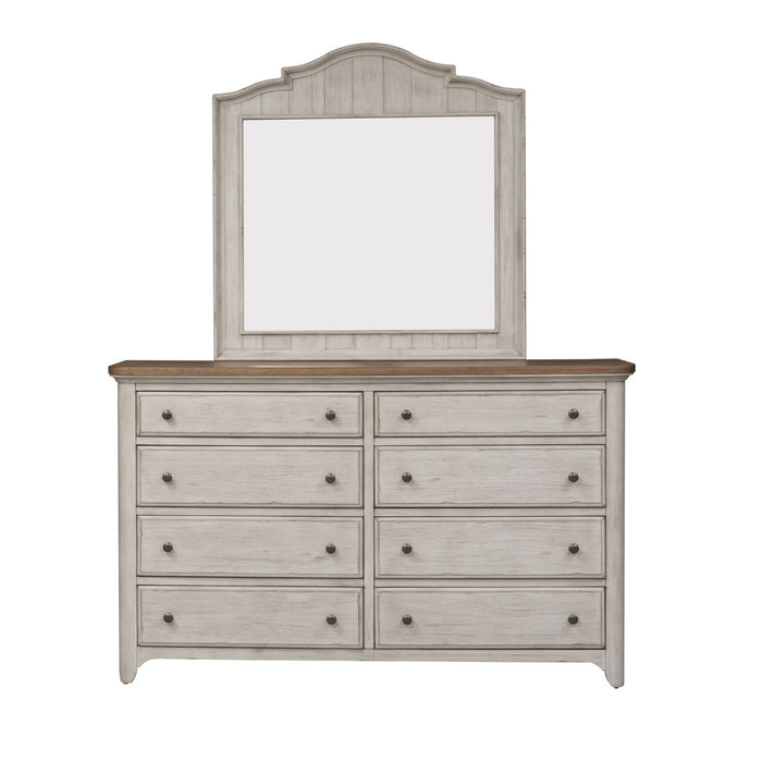 Farmhouse Reimagined Queen Poster Bed, Dresser & Mirror, Chest, Night Stand - Red Gate Home Furnishings (Ball Ground, GA)