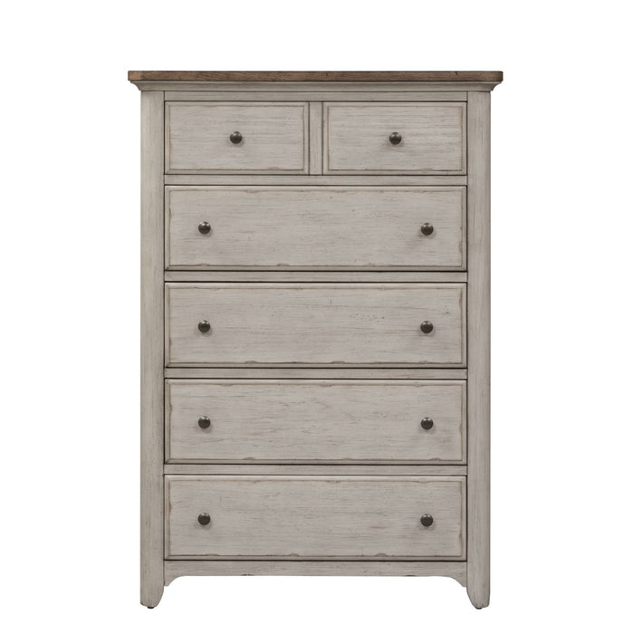 Farmhouse Reimagined Queen Poster Bed, Dresser & Mirror, Chest, Night Stand - Red Gate Home Furnishings (Ball Ground, GA)