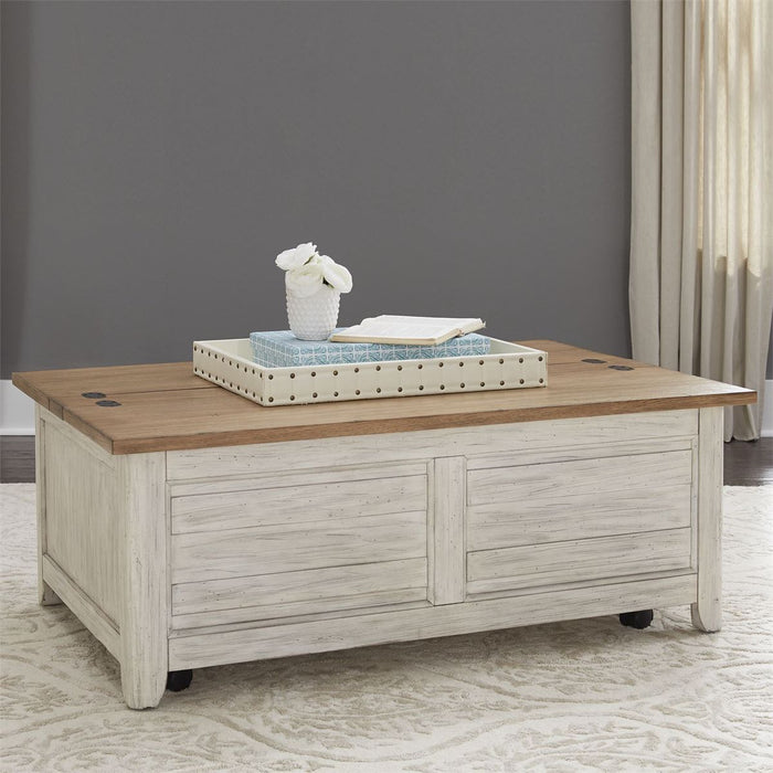 Liberty Farmhouse Reimagined Storage Trunk in Antique White