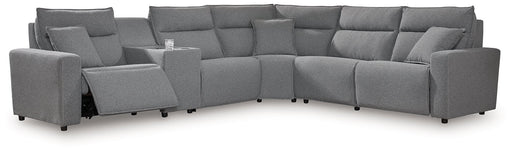 Modmax Reclining Sectional with Console - Red Gate Home Furnishings (Ball Ground, GA)