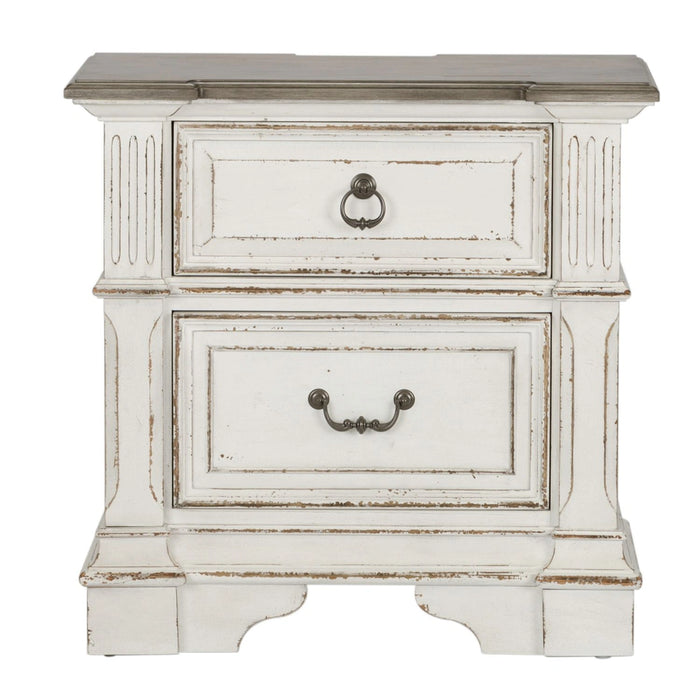 Abbey Park King California Sleigh Bed, Dresser & Mirror, Night Stand image