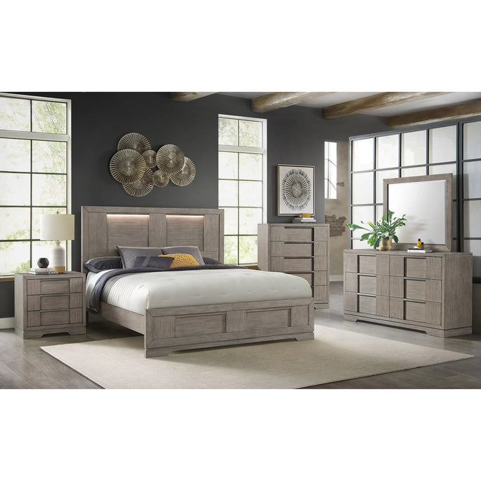 Kelis Panel Bedroom Set with LED