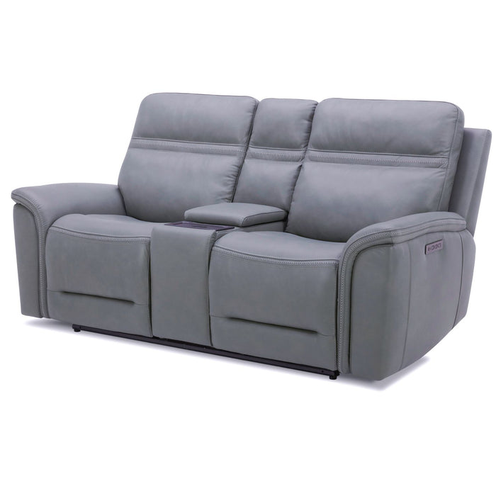 Cooper Loveseat w/Console P3 & ZG in Blue Gray - Red Gate Home Furnishings (Ball Ground, GA)