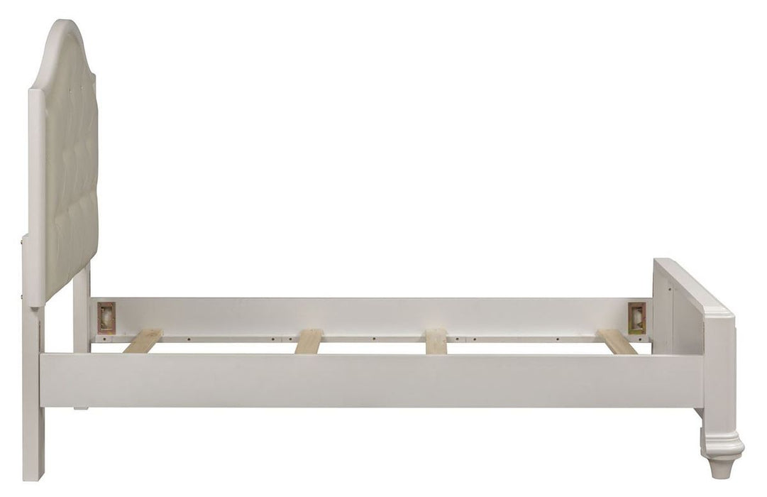 Liberty Furniture Stardust Twin Panel Bed in Iridescent White