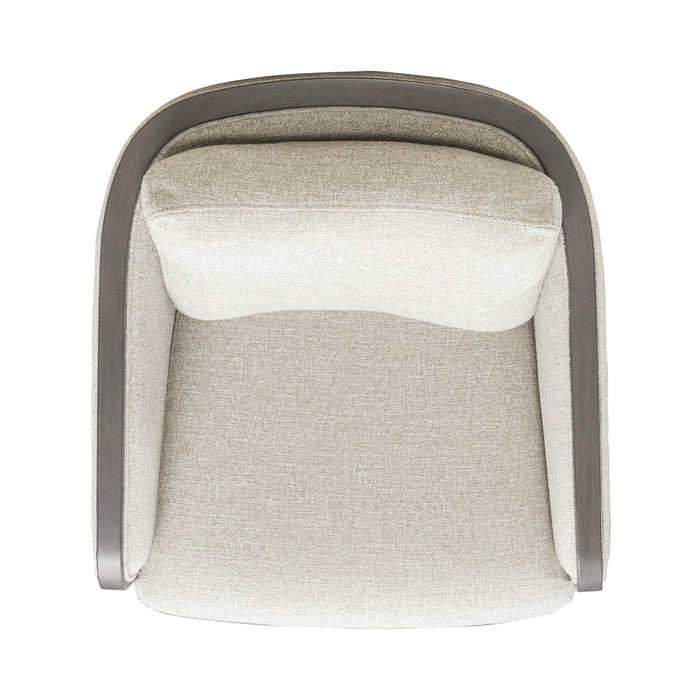 Nora Uph Swivel Accent Chair - Dark Brown image