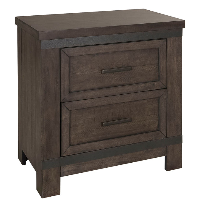 Thornwood Hills Queen Two Sided Storage Bed, Dresser & Mirror, Chest, Night Stand