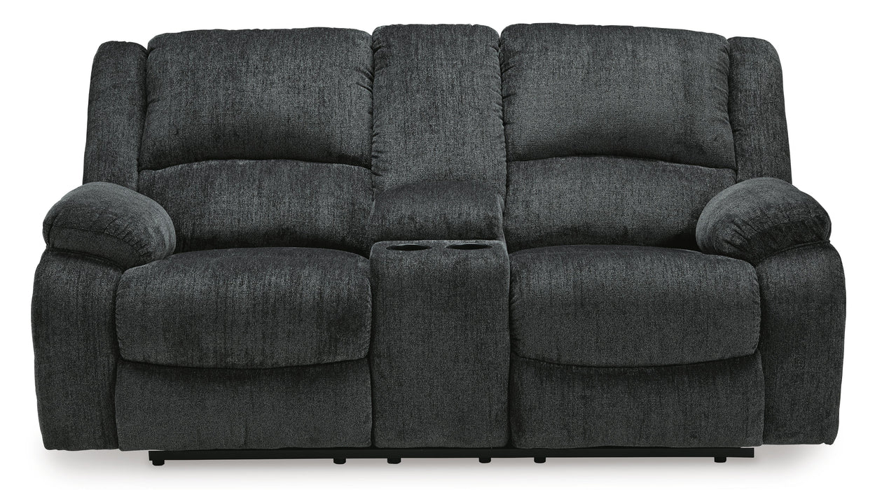 Draycoll Power Reclining Loveseat with Console - Red Gate Home Furnishings (Ball Ground, GA)