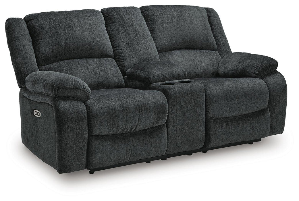 Draycoll Power Reclining Loveseat with Console - Red Gate Home Furnishings (Ball Ground, GA)