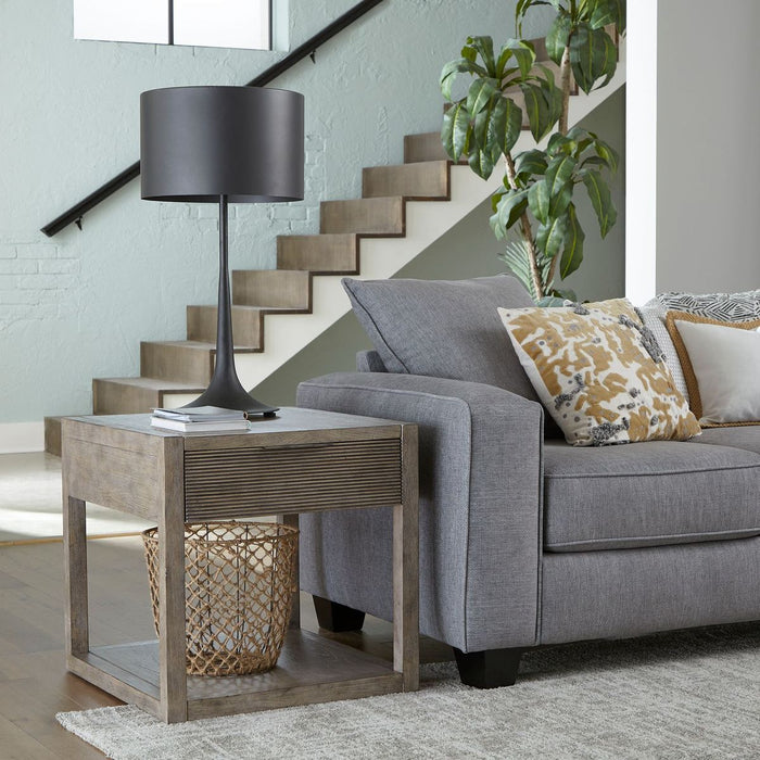 Liberty Furniture Bartlett Field End Table in Dusty Taupe