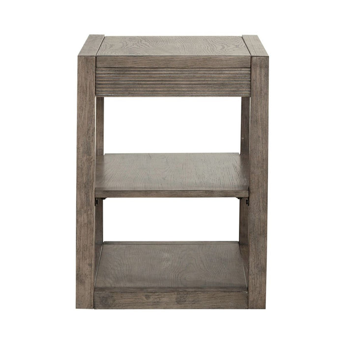 Liberty Furniture Bartlett Field Chairside Table in Dusty Taupe