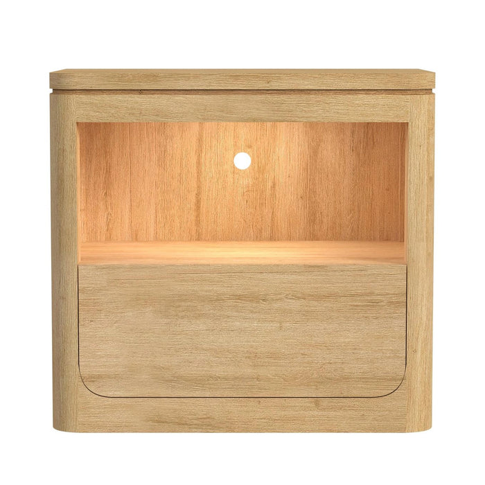 Rosalie Nightstand with USB & LED