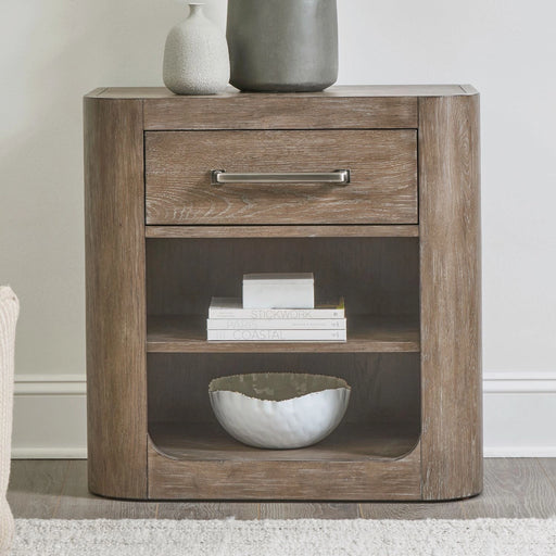 South Bend Open Nightstand w/ Charging Station in Burnished Clay image