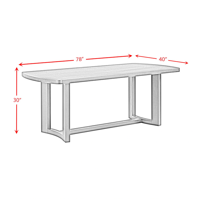 Portland Rectangular Dining Table in Black