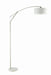 Moniz Adjustable Arched Arm Floor Lamp Chrome and White image