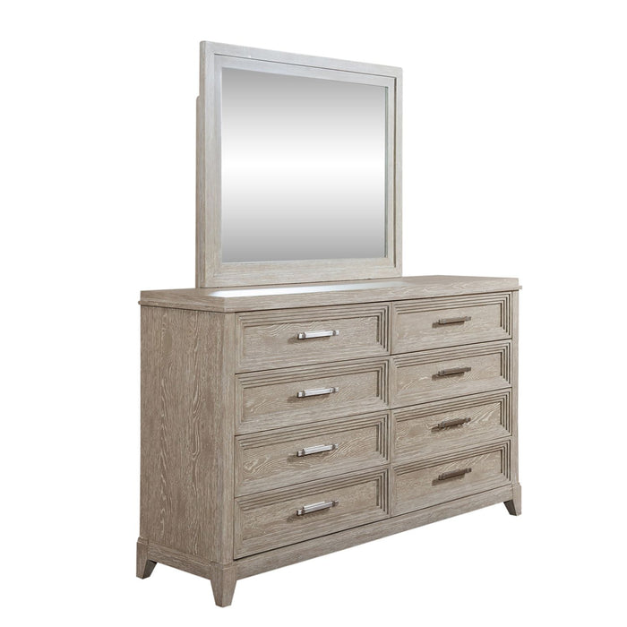 Belmar King California Upholstered Bed, Dresser & Mirror
