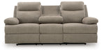 Side-Swipe Reclining Sofa with Drop Down Table - Red Gate Home Furnishings (Ball Ground, GA)