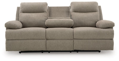 Side-Swipe Reclining Sofa with Drop Down Table - Red Gate Home Furnishings (Ball Ground, GA)