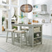 Brook Creek 5 Piece Counter Set in Ash image