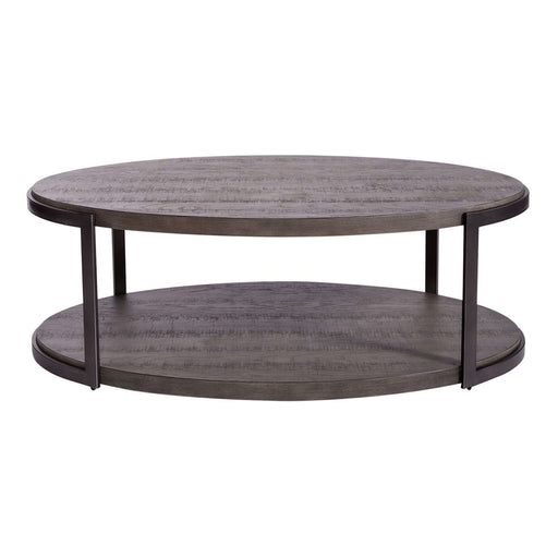 Liberty Furniture Modern View Oval Cocktail Table in Gray image