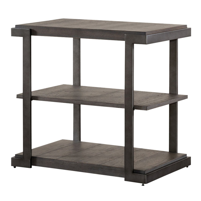 Modern View Tiered End Table in Gray image