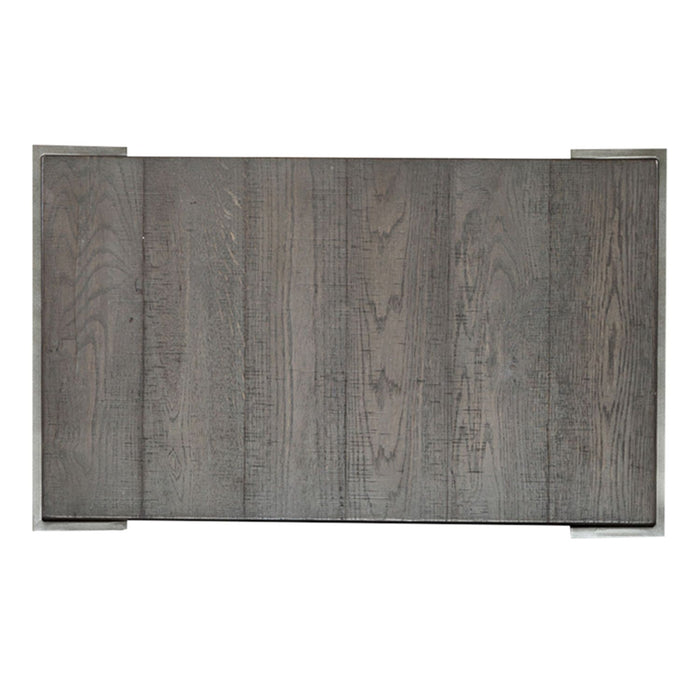 Modern View Tiered End Table in Gray