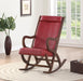 Triton Burgundy PU & Walnut Rocking Chair image