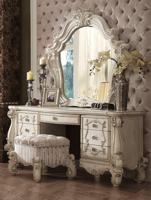 Versailles Bone White Vanity Desk - Red Gate Home Furnishings (Ball Ground, GA)