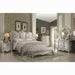 Versailles Ivory Velvet & Bone White Queen Bed - Red Gate Home Furnishings (Ball Ground, GA)